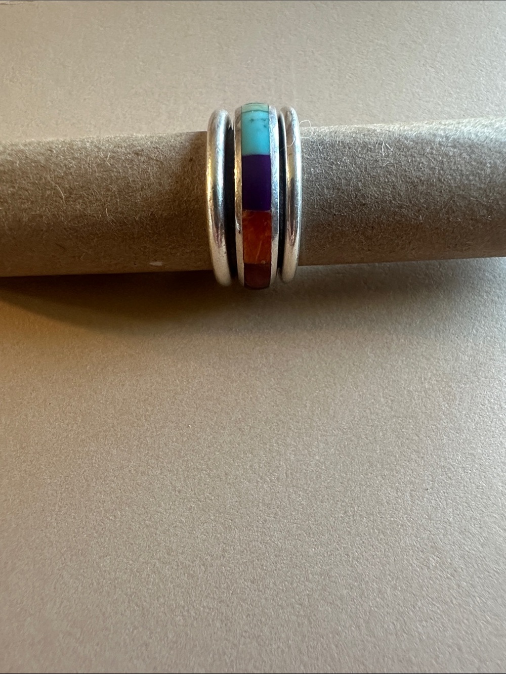 Silpada Retired  Inlay Ring Multicolor Sterling Silver Stackable Set